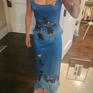 Mandalay 2 Piece Skirt And Boned Corset Top Y2K